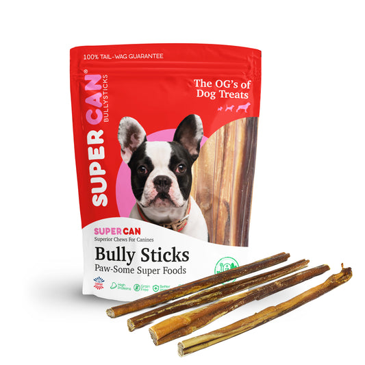 12 inch standard bully sticks grass fed beef SuperCan