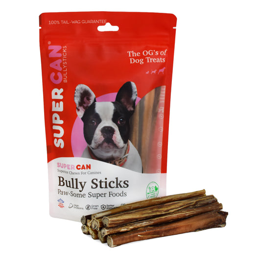 6" Standard Bully Sticks | Odor-Free, Grass-Fed, Long-Lasting Dog Chews