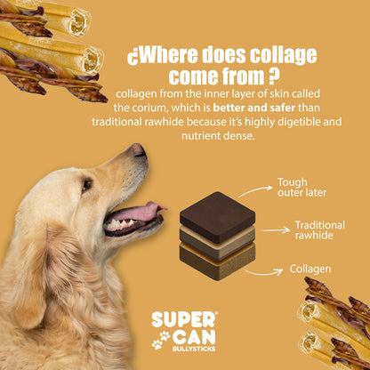 6" Collagen Sticks for Dogs — 10-Pack | SuperCan