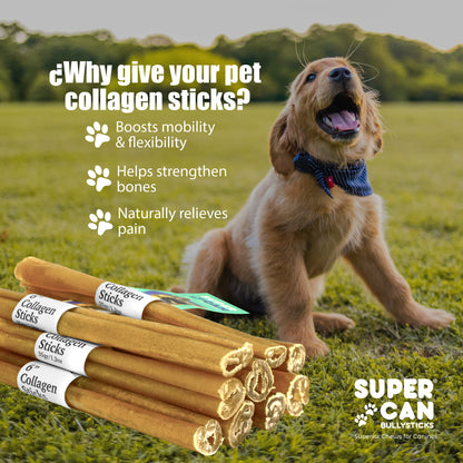 6" Collagen Sticks for Dogs — 10-Pack | SuperCan
