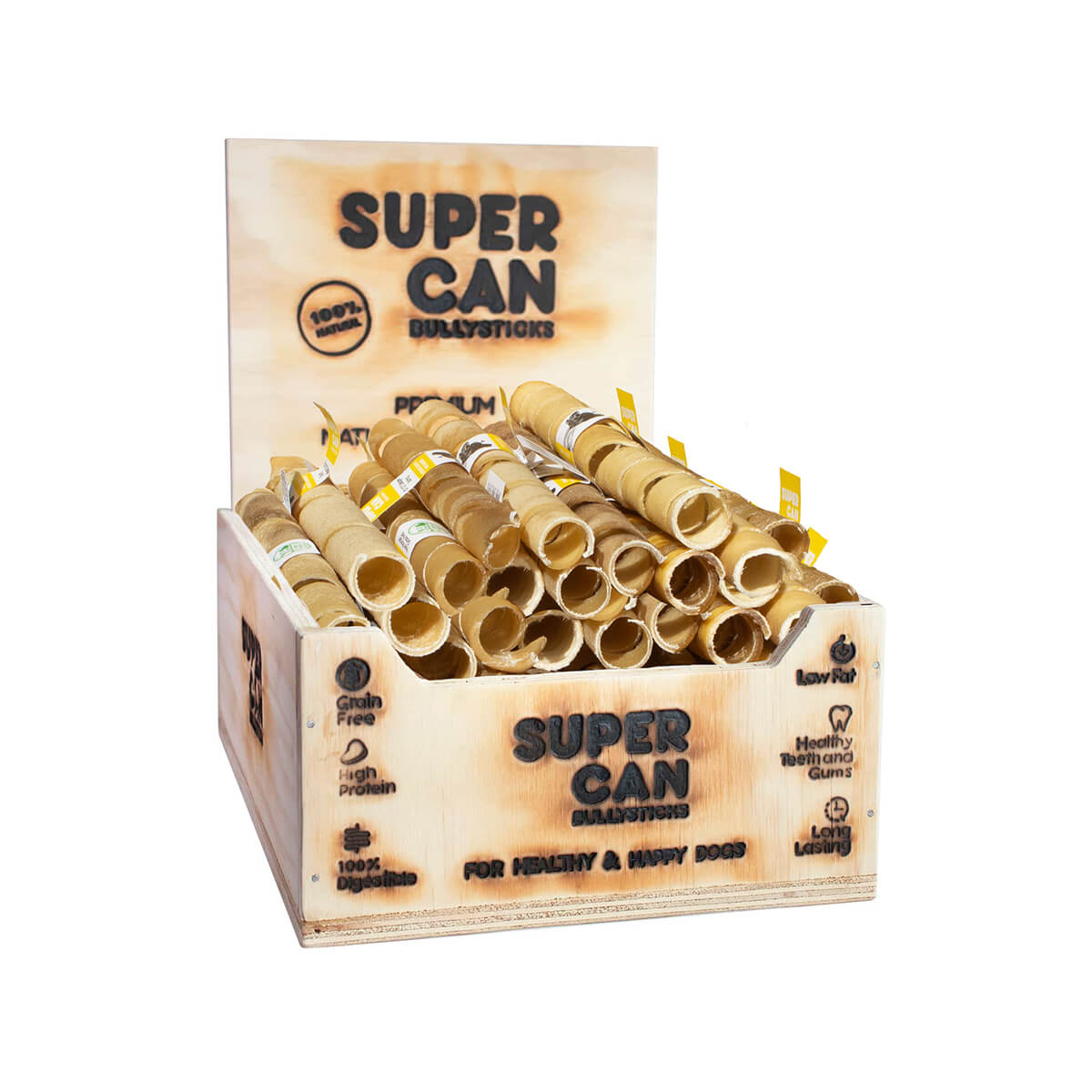SuperCan 10-12 inch Collagen Spring Sticks for dogs, natural long-lasting chew