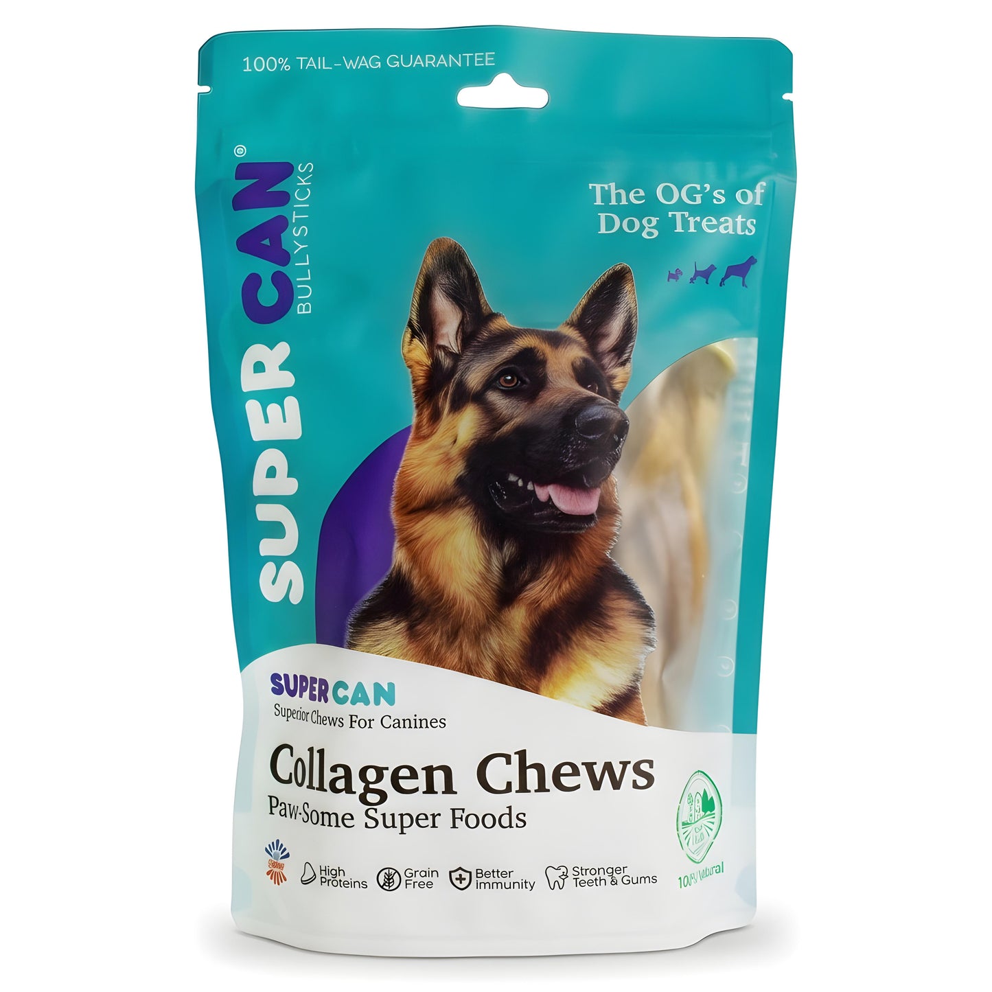 6" Collagen Sticks for Dogs — 10-Pack | SuperCan