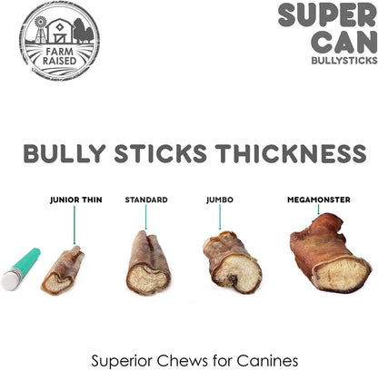 12 inch bully sticks 8 pack grass fed USDA inspected