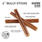 6" Standard Bully Sticks (25-Pack)