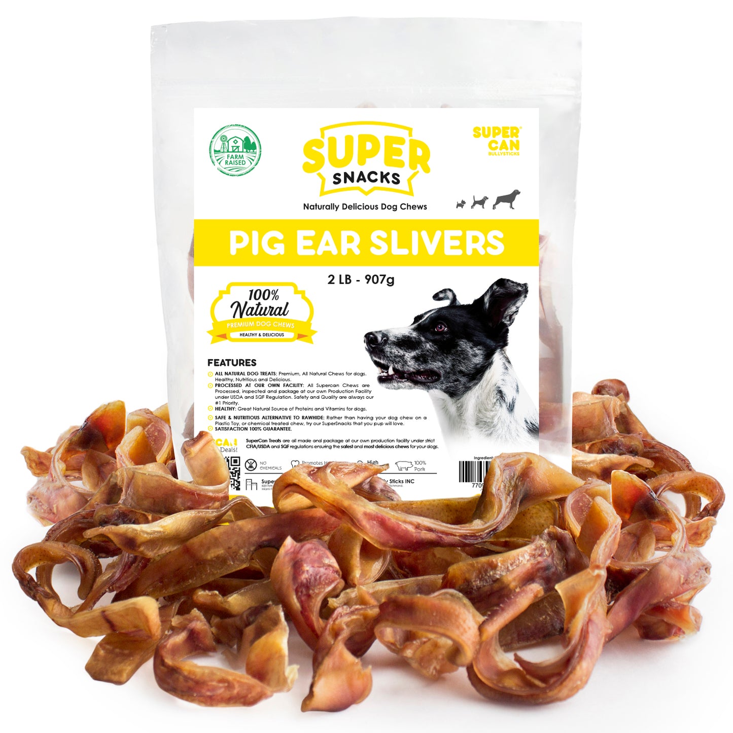 Pig Ear Slivers 2 lb Bag